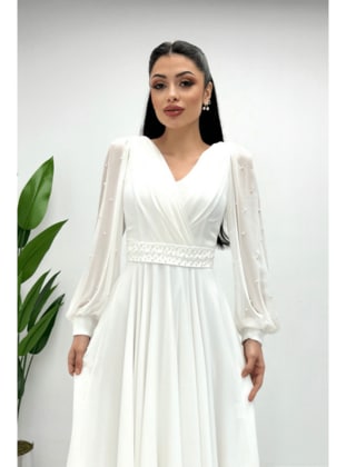 White - Evening Dresses - Giyim Masalı