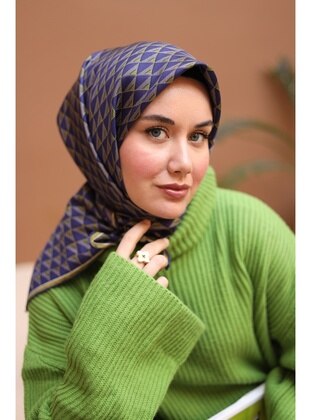 Women'S Fashion Color Block Satin Printing Silk Scarves