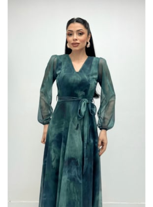 Turquoise - Evening Dresses - Giyim Masalı