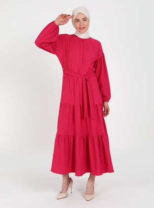 Fuchsia - Modest Dress - Nergis Neva