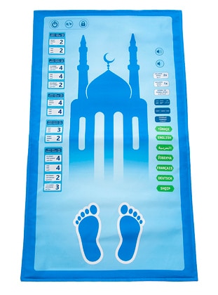 Blue - My Prayer Mat A Blue Prayer Mat for Children that Speaks and Guides in 7 Languages - İhvan