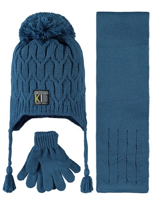 أزرق غامق - قبعات وقبعات صوف أطفال - Kitti
