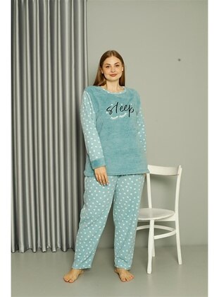 Sea Green - Plus Size Pyjamas - Akbeniz