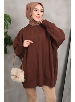 Brown - Knit Sweaters - İmaj Butik