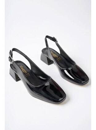 Black Patent Leather - High Heel - Heels - Muggo