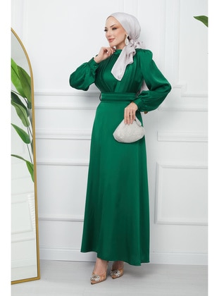 Emerald - Unlined - Modest Evening Dress - İmaj Butik