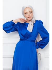 Saxe Blue - Unlined - Modest Evening Dress
