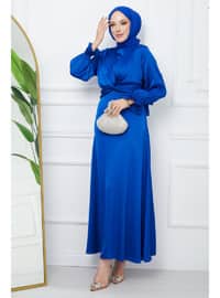 Saxe Blue - Unlined - Modest Evening Dress
