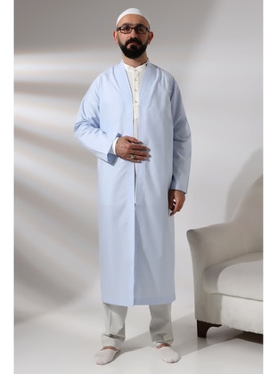 Blue - Stripe - Unlined - Prayer Clothes - İhvan