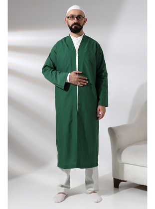 Green - Stripe - Unlined - Prayer Clothes - İhvan