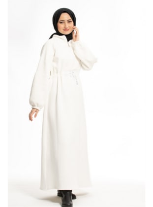 White - Modest Dress - Sevitli