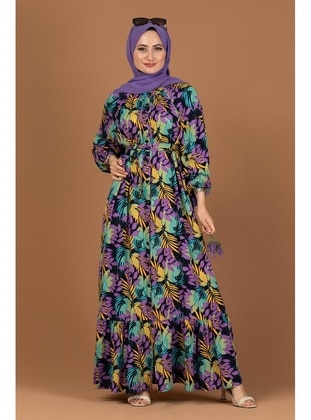 Purple - Modest Dress - Sevitli