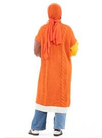 Orange - Knit Cardigan