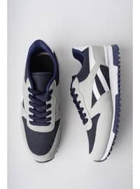 Navy Blue - Gray - Sport - Sports Shoes