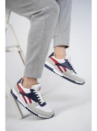 Navy Blue - Red - Sport - Sports Shoes