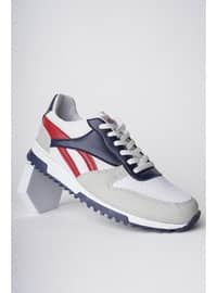 Navy Blue - Red - Sport - Sports Shoes