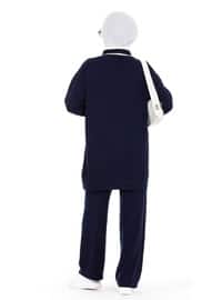Navy Blue - Knit Cardigan
