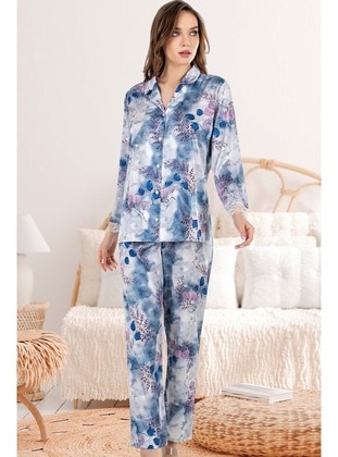 Blue - Pyjama Set - Vienetta