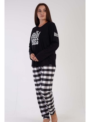Black - Plus Size Pyjamas - Vienetta