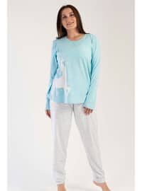Light Blue - Plus Size Pyjamas
