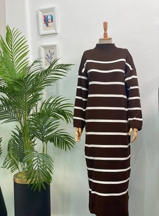 Brown - Modest Dress - Esre Store