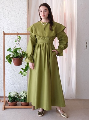 Pistachio Green - Modest Dress - Ceylan Otantik