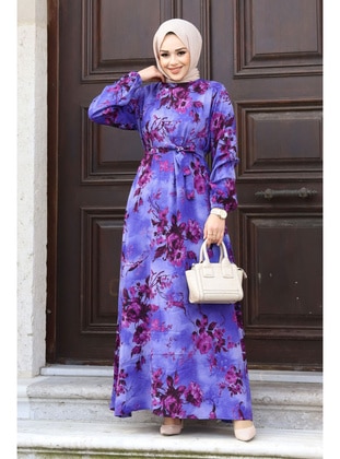Purple - Modest Dress - Tesettür Dünyası