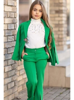 Green - Girls` Suit - Riccotarz
