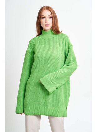 Light Green - Knit Sweaters - MIZALLE