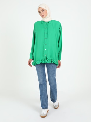 Green - Blouses - Vav