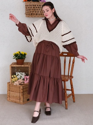 Brown - Knit Sweaters - Ceylan Otantik