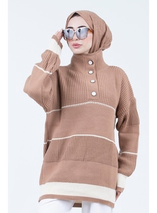 Camel - Knit Sweaters - Sevitli