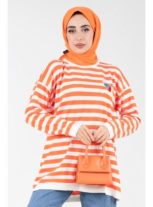 Orange - Knit Sweaters - Sevitli