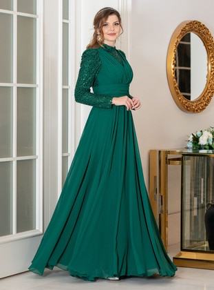 Emerald - Modest Evening Dress - Ahunisa