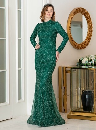 Emerald - Modest Evening Dress - Ahunisa