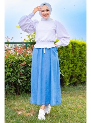Light Blue - Skirt - Hafsa Mina