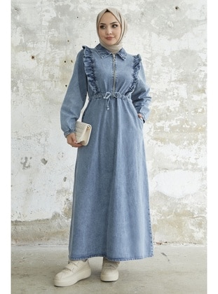 Blue - Modest Dress - InStyle