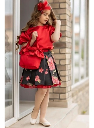 Red - Girls` Skirt - Riccotarz