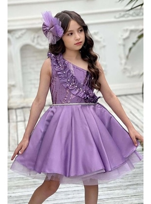 Lilac - Girls` Evening Dress - Riccotarz