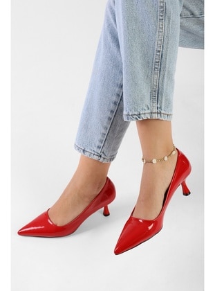 Red Patent Leather - Heels - Shoeberry