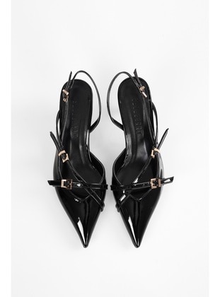 Black Patent Leather - Heels - Shoeberry