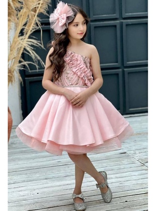 Powder Pink - Girls` Evening Dress - Riccotarz
