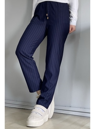 Navy Blue - Pants - InStyle