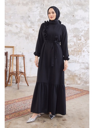Black - Modest Dress - Vavinor