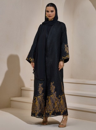 Black - Gold - Abaya - AL SHEIKHA