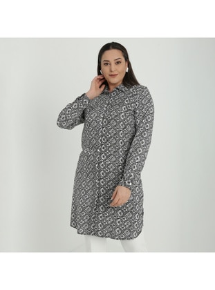 White - Plus Size Tunic - GELİNCE