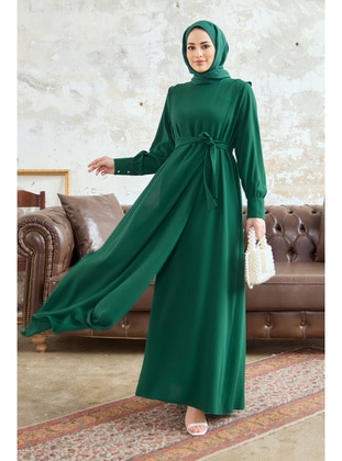 أخضر زمردي - فستان - Vavinor