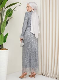 Fully Lined - Silver color - Evening Dresses