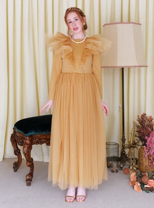 Yellow - Evening Dresses - Ceylan Otantik