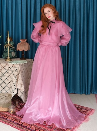 Pink - Evening Dresses - Ceylan Otantik